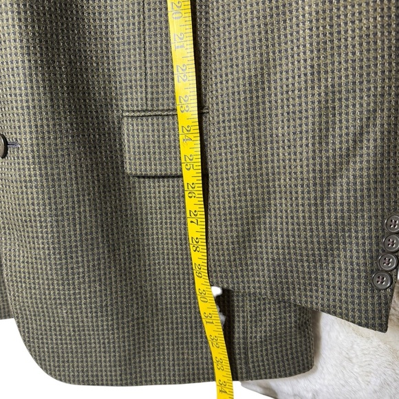 Claiborne Men's Sport Coat Jacket size 43 L 65% Wool 35 % Alpaca Brown Black - Picture 9 of 13